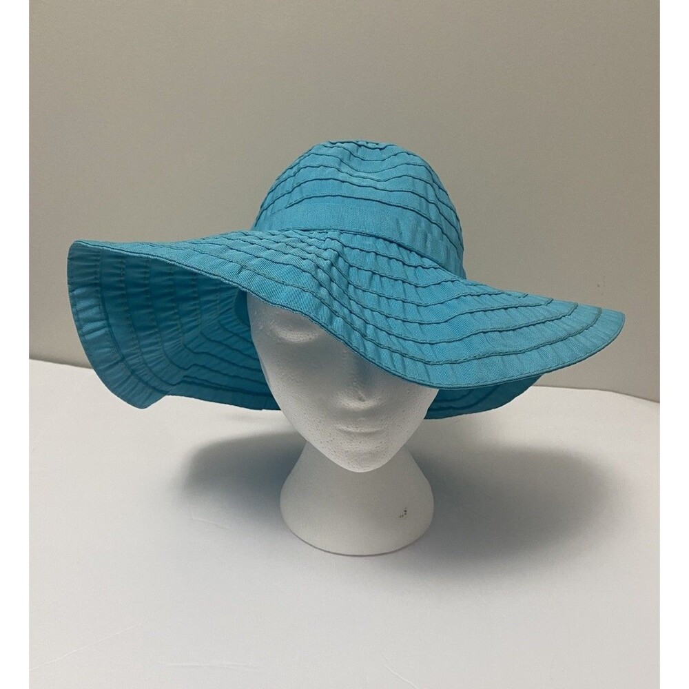 Scala Collezione Blue Pleated Sun Hat
